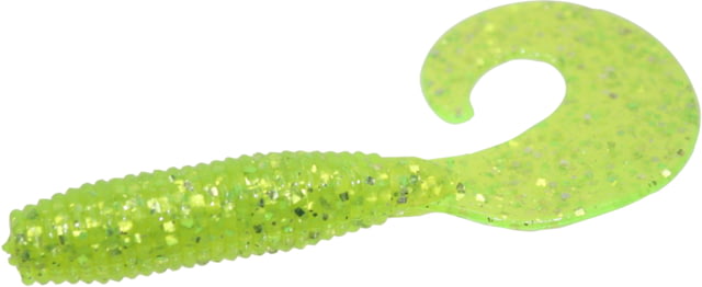 Zoom Fat Albert Single Tail Grub 10 Pack 3in Chartreuse Glitter