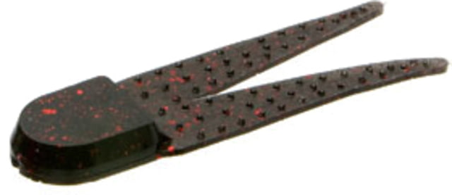 Zoom Pro Chunk Jig Trailer 5 Pack 3 1/2in Black Red Glitter