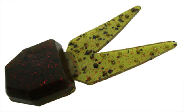 Zoom Small Chunk Jig Trailer 5 Pack 2.5in Green Pumpkin Red