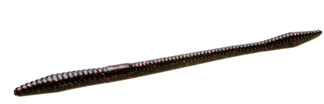 Zoom Trick Worm 20 Pack 6.5in Black Red Glitter