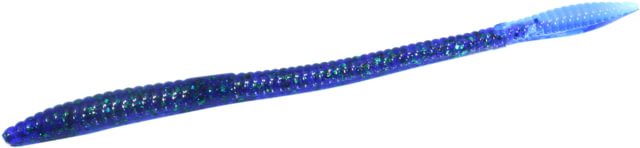 Zoom Trick Worm 20 Pack 6.5in Junebug Blue Tail