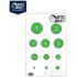 OpticsPlanet Exclusive EZ2C Targets Red Dot Optics Style 7, Green and Black Ink on High Quality White Paper, 25 Pack, EZ2CRD07