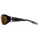 7Eye by Panoptix Womens AirShield Sedona Sunglasses, RX Ready, Black Pearl Frame, SharpView Polarized Copper Lens, M-L 325054