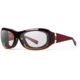 7Eye by Panoptix Women's AirShield Sedona Sunglasses, RX Ready, Ruby Fade Frame, SharpView Clear Lens, M-L, 326440