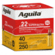 Aguila Ammunition .22LR High Vel. 1255fps. 40 Grain Plated Lead Round Nose, Brass Case, Ammo, 250 Rounds, 1B221100