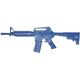 Blueguns Colt M4 Commando Training Guns, Not Weighted, No Light/Laser Attachment, Rifle, Fwd Rail, Open Stock, Blue, FSM4CR
