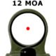 C-MORE Railway Red Dot Sight w/Click Switch, Olive Drab Green, 12 MOA CRWOD-12
