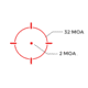 Holosun HS507C-X2 Red Dot Sight, 1x, 2 MOA Dot &amp; 32MOA Circle, Black, HS507C-X2