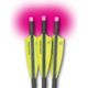 Lumenok Crossbow Bolt Pink Flat 20 in, Black, Pack of 3, BECF3P