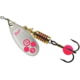 Mepps Aglia-e In-Line Spinner, 2 1/2in, 1/4 oz, Treble Hook w/Egg, Silver-Hot Pink, BE3 SHP