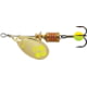 Mepps Aglia-e In-Line Spinner, 2in, 1/8 oz, Treble Hook w/Egg, Gold Hot Chartreuse, BE1 GHC