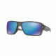 Oakley DOUBLE EDGE OO9380 Sunglasses 938006-66 - Grey Smoke Frame, Prizm Sapphire Polarized Lenses