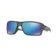 Oakley OO9380 Double Edge Sunglasses - Men's, Grey Smoke Frame, Prizm Sapphire Polarized Lenses, 938006-66