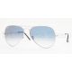 Ray-Ban Aviator Large Metal RB3025 Sunglasses, Silver Crystal Gradient Light Blue, RB3025 003/3F-5814