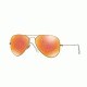 Ray-Ban Aviator Large Metal Sunglasses RB3025 112/4D-58 - Matte Gold Frame, Brown Mirror Red Polar Lenses