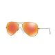 Ray-Ban Aviator Large Metal RB3025 Sunglasses, Matte Gold Frame, Brown Mirror Red Polar Lenses, RB3025 112/4D-58