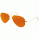 Ray-Ban Aviator Large Metal Sunglasses RB3025 112/69-5814 - Matte Gold Frame, Crystal Brown/Orange Mirror Lenses