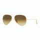 Ray-Ban Aviator Large Metal Sunglasses RB3025 112/85-5514 - Matte Gold Frame, Brown Gradient Lenses