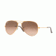 Ray-Ban Aviator Large Metal Sunglasses RB3025 9001A5-55 - Shiny Light Bronze Frame, Pink Gradient Brown Lenses