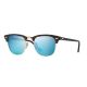 Ray-Ban RB3016 Clubmaster Sunglasses, Sand Havana/gold Frame, Grey Mirror Blue Lenses, RB3016 114517-51