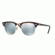 Ray-Ban Clubmaster Sunglasses RB3016 114530-51 - Sand Havana/gold Frame, Light Green Mirror Silver Lenses
