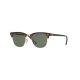 Ray-Ban RB3016 Clubmaster Sunglasses, Red Havana Frame, Crystal Green Polarized Lenses, RB3016 990/58-49