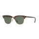 Ray-Ban RB3016 Clubmaster Sunglasses, Red Havana Frame, Crystal Green Polarized Lenses, RB3016 990/58-51