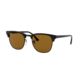 Ray-Ban RB3016 Clubmaster Sunglasses, Brown Lenses, RB3016 W3389-49