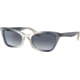 Ray-Ban RB2299 Lady Burbank Sunglasses - Women's, Blue Gradient Grey Lenses, Transparent Blue, 52, RB2299-134386-52
