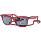 Ray-Ban Original Wayfarer RB2140F Sunglasses, Transparent Red, Blue Lenses, 52, RB2140F-661456-52