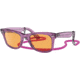 Ray-Ban Original Wayfarer RB2140F Sunglasses, Transparent Violet, Orange Lenses, 52, RB2140F-661313-52