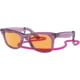 Ray-Ban RB2140 Original Wayfarer Sunglasses, Transparent Violet Frame, Orange Lens, 52, RB2140F-661313-52
