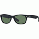 Ray-Ban RB 2132 Sunglasses Styles - Black Rubber Frame / Crystal Green 52 mm Diameter Lenses, 622-5218