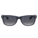 Ray-Ban RB2132 New Wayfarer Sunglasses, Matte Blue On Transparent Blue Frame, Blue Gradient Lens, Polarized, 55, RB2132-660778-55