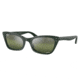 Ray-Ban RB2299 Lady Burbank Sunglasses - Womens, Green Frame, Dark Green Grad Mirror Polarized Lens, 52, RB2299-6659G4-52