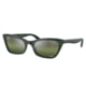Ray-Ban RB2299 Lady Burbank Sunglasses - Women's, Green Frame, Dark Green Grad Mirror Polarized Lens, 55, RB2299-6659G4-55