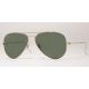 Ray-Ban Aviator Large Metal RB3025 Sunglasses, Arista Frame, Crystal Green 55 mm Lenses, W3234-5514