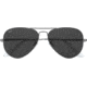 Ray-Ban RB3689 Aviator Sunglasses - Men's, Gunmetal, 55mm,  Black Lens, RB3689-004-48-55