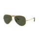 Ray-Ban RB3689 Aviator Sunglasses - Men's, Gold, 55mm,  Green Classic G-15 Lens, RB3689-914731-55