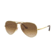 Ray-Ban RB3689 Aviator Sunglasses - Men's, Gold, 55mm, Light Brown Gradient Lens, RB3689-914751-55