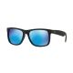 Ray-Ban RB4165 Standard Sunglasses, Black Rubber Frame, Green Mirror Blue Lenses, 622-55-55