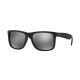 Ray-Ban RB4165 Standard Sunglasses, Rubber Black Frame, Grey Mirror Silver Lenses, 622-6G-55
