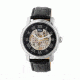Reign Kahn Automatic Skeleton Dial Leather-Band Watch, Black REIRN4304