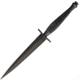 Sheffield Commando Dagger Fixed Blade Knife, 6.875in, Stainless Steel, Standard Edge, Black Handle SHE026
