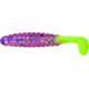 Slider Crappie Panfish Grub, 18, 1.5in, Cotton Candy/Chartreuse, CSGF368