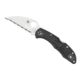 Spyderco Delica 4 Pocket Folding Knife, 2.88 in, VG-10 Serrated Blade, Black FRN Handle, C11FSWCBK