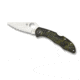 Spyderco Delica 4 Pocket Folding Knife, 2.88 in, VG-10 Plain Blade, Green FRN Handle, C11ZFPGR