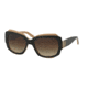 Tory Burch TY7070 Sunglasses 127913-55 - Black/Beige Frame, Smoke Gradient Lenses