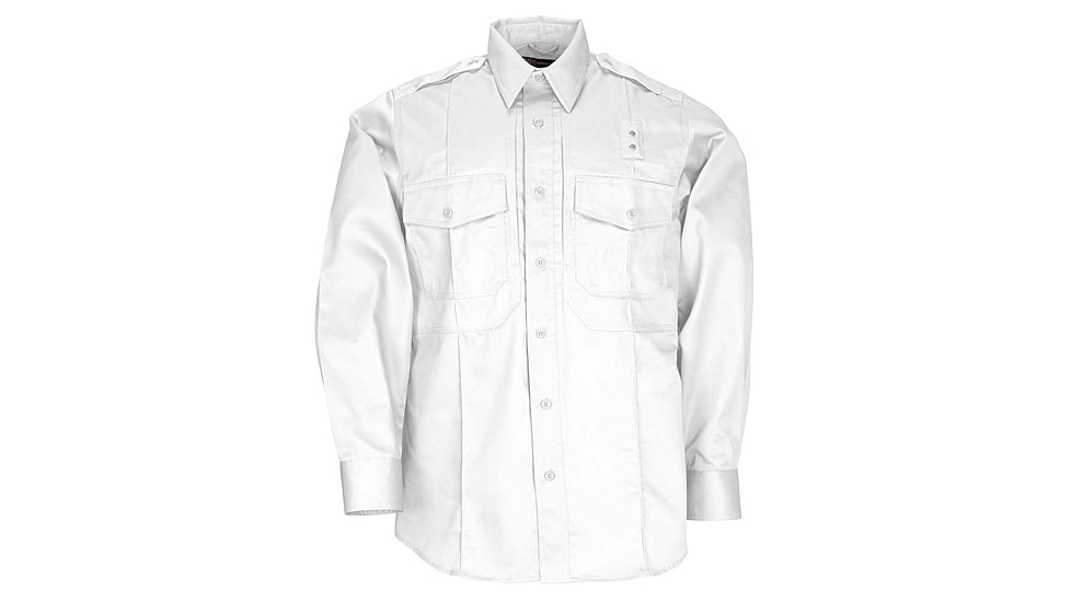 5.11 Tactical PDU Long Sleeve Twill Class B Shirt - Men's, White, 2XLR, 72345-010-2XL-R