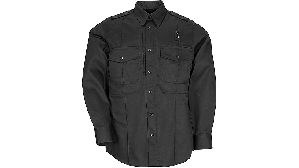 5.11 Tactical PDU Long Sleeve Twill Class B Shirt - Men's, Black, LT, 72345-019-L-T